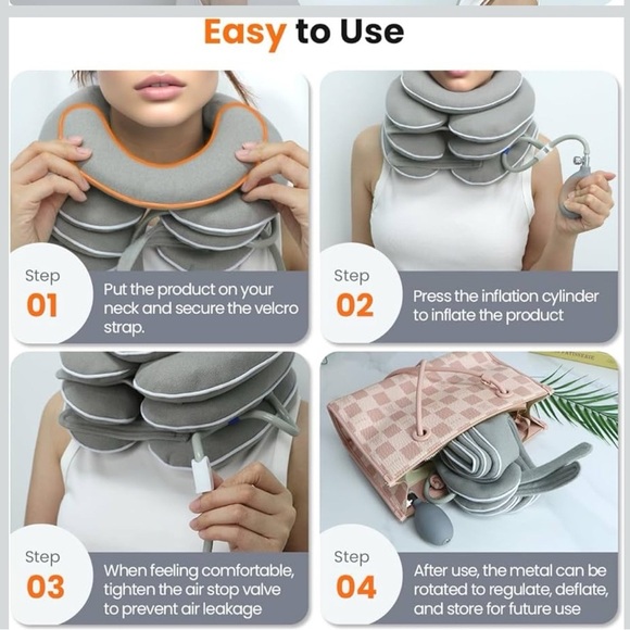 NWT Neck stretcher with neck brace color gray - Picture 5 of 11